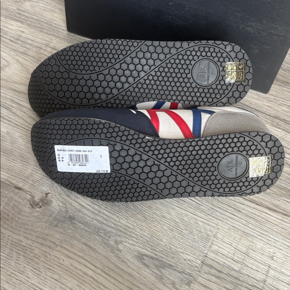 Armani Exchange Men's Red, Blue, and Gray Sneakers Size 10 NWT - Picture 14 of 16